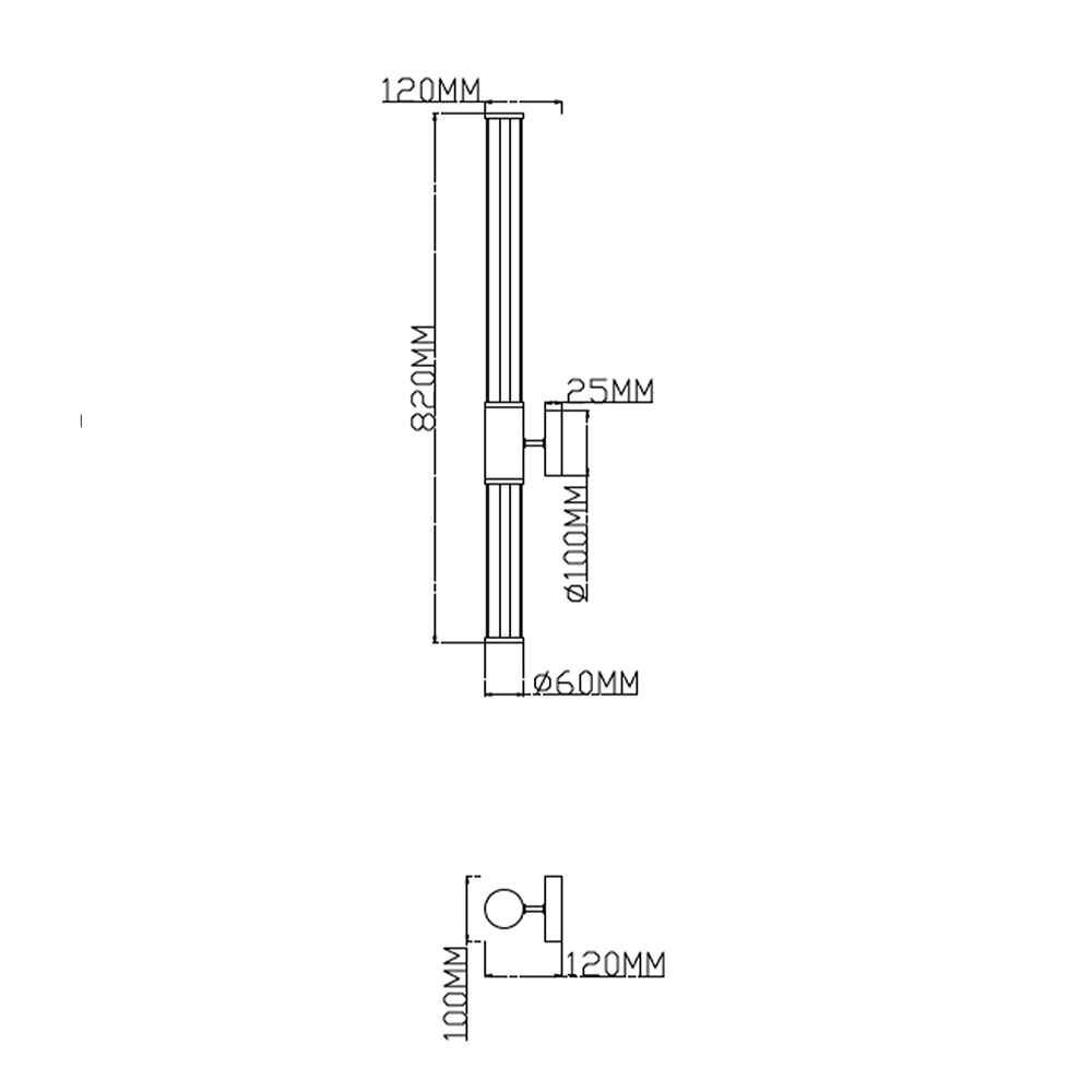 Настенный светильник LINEUP AP18W LED CHROME Настенный светильник LINEUP AP18W LED CHROME