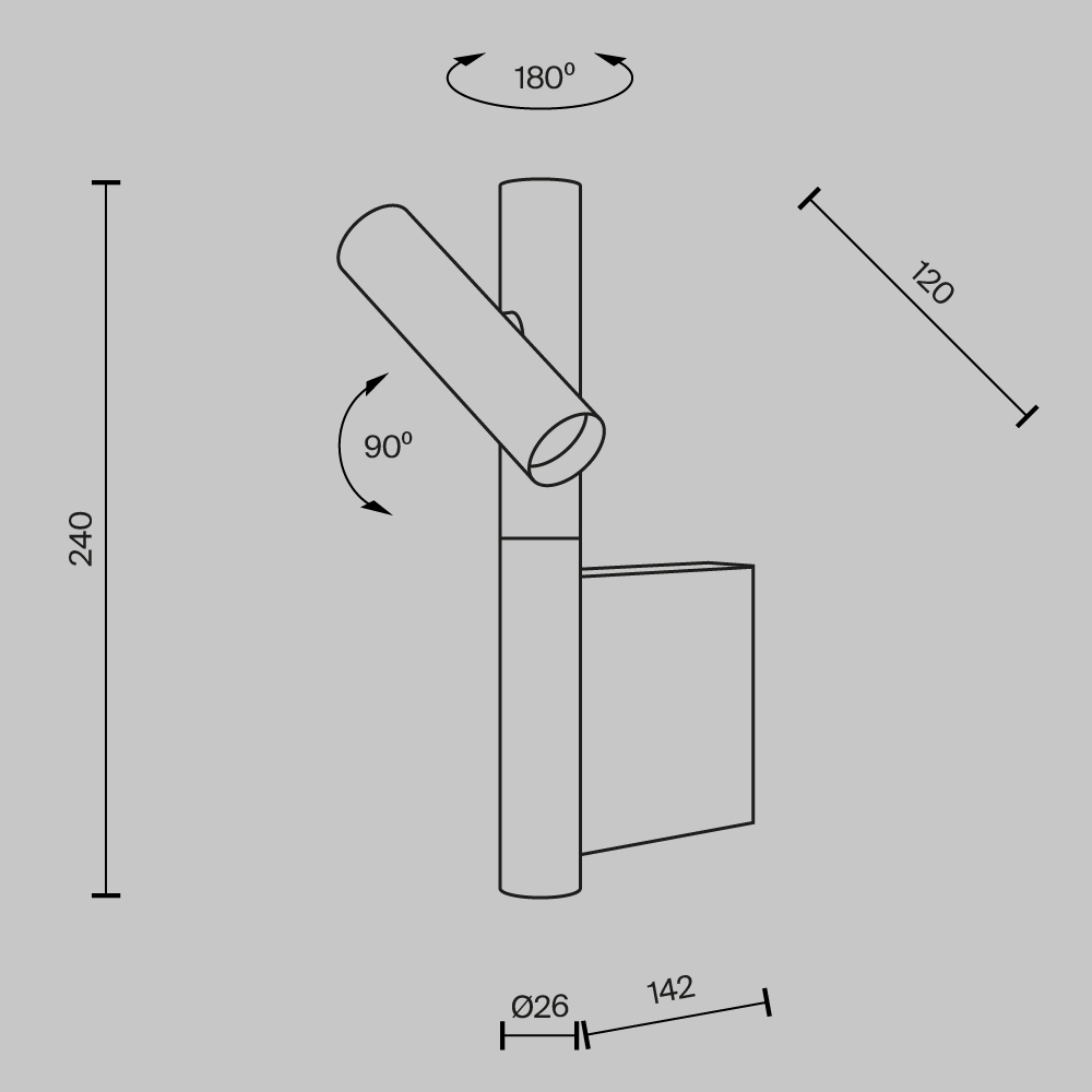 Настенный светильник MOD433WL-L3B3K Настенный светильник MOD433WL-L3B3K