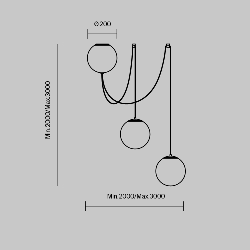 Светильник подвесной MOD427PL-L30B3K1 Светильник подвесной MOD427PL-L30B3K1