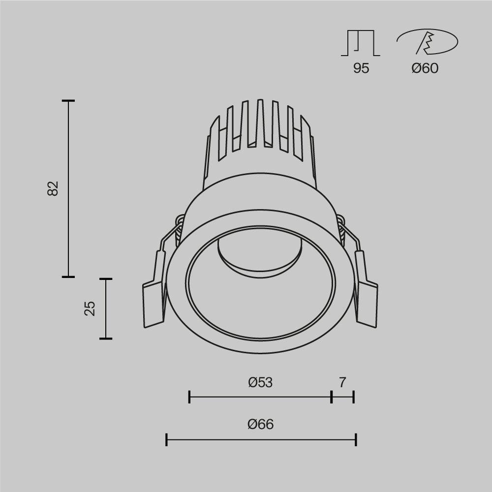 Светильник встраиваемый DL115-10W-2.7K-B Светильник встраиваемый DL115-10W-2.7K-B