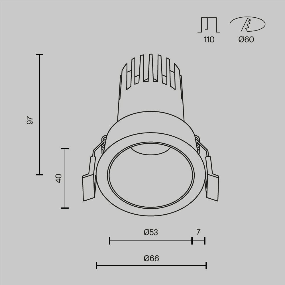 Светильник встраиваемый DL116-10W-2.7K-W Светильник встраиваемый DL116-10W-2.7K-W