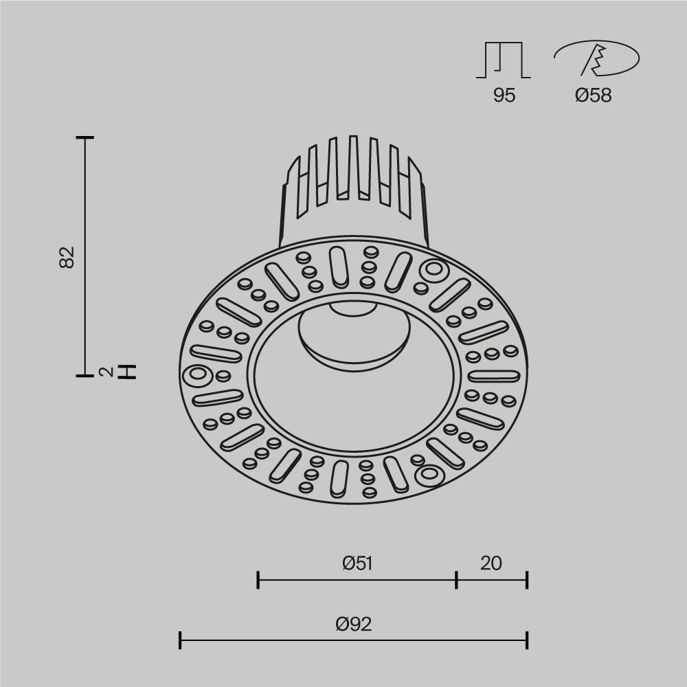 Светильник встраиваемый DL119-10W-2.7K-TRS-B Светильник встраиваемый DL119-10W-2.7K-TRS-B